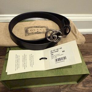 Gucci Black Leather Belt